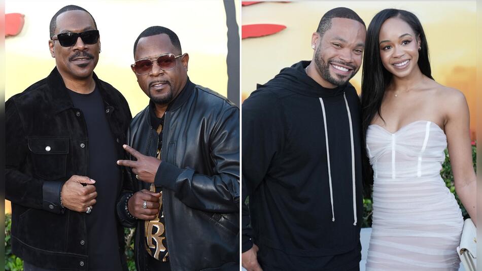 Eddie Murphy und Martin Lawrence sind durch die Hochzeit ihrer Kinder Eric Murphy und Jasmine ...