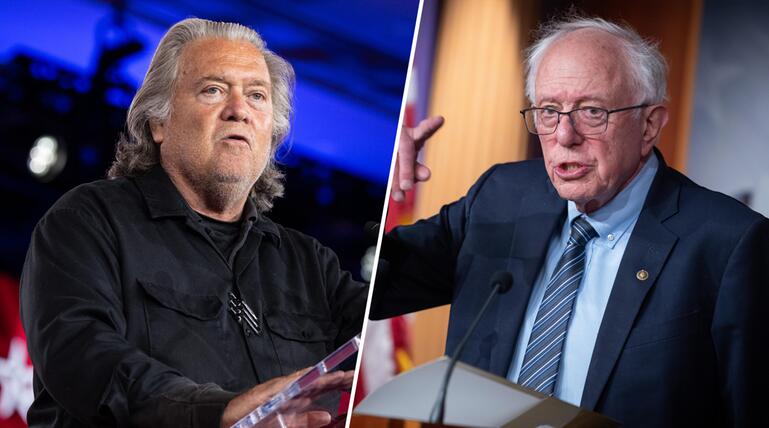 Steve Bannon und Bernie Sanders