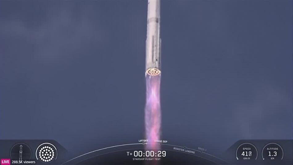 Starship-Rakete: Erneut Probleme bei Testflug