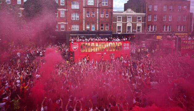 Parade von Arsenal in London