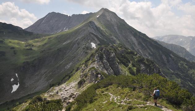Aufstieg zum Gipfel des Schwarzkopfs.