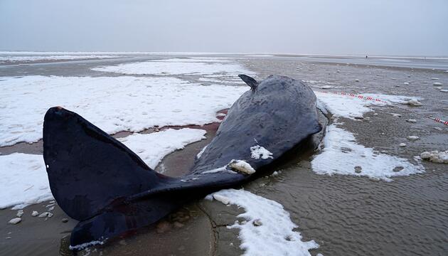 Pottwal in Dänemark gestrandet