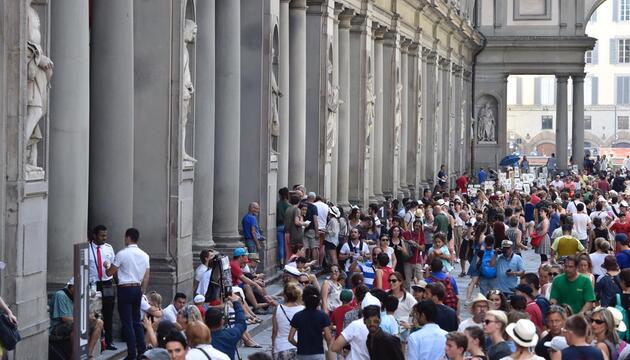 Touristen in Florenz
