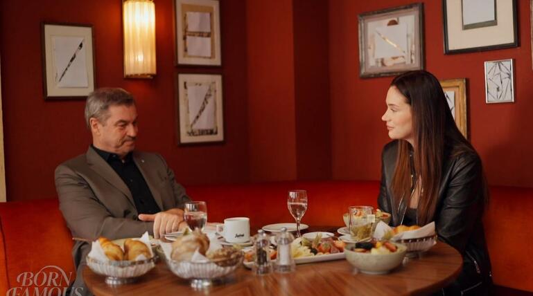Gloria-Sophie Burkandt und Markus Söder