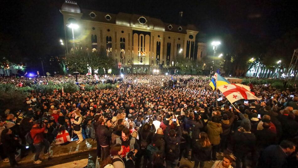 Nach der Parlamentswahl in Georgien - Proteste