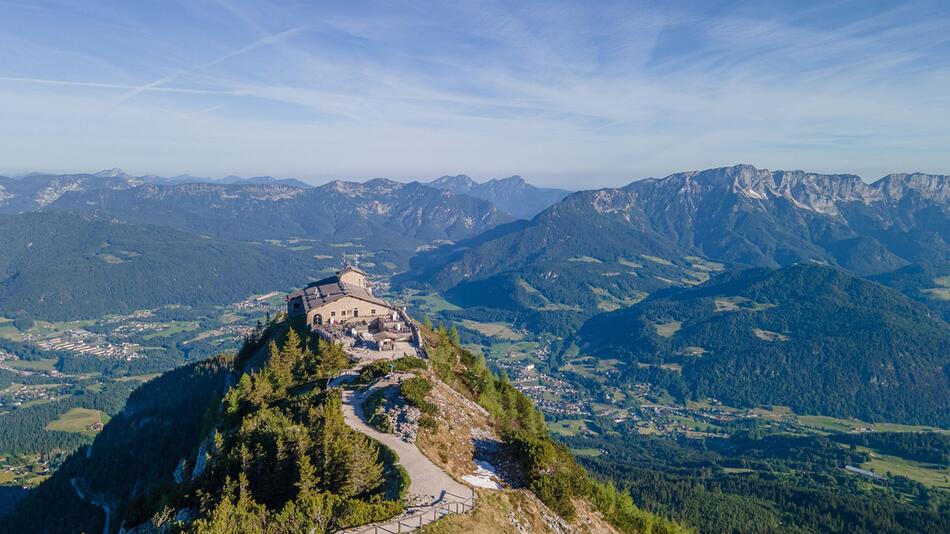 Drohnenaufnahme des Kehlsteinhauses