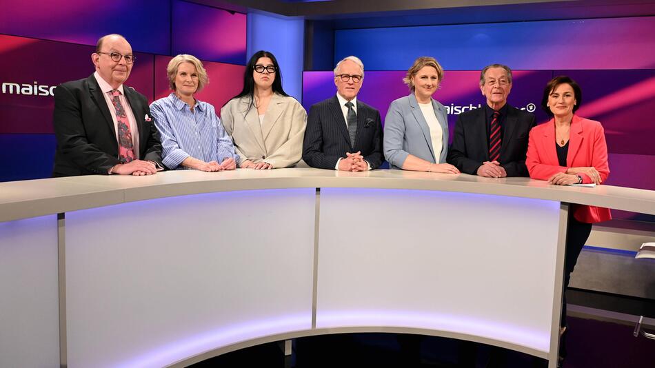 Die Runde mit Moderatorin Sandra Maischberger