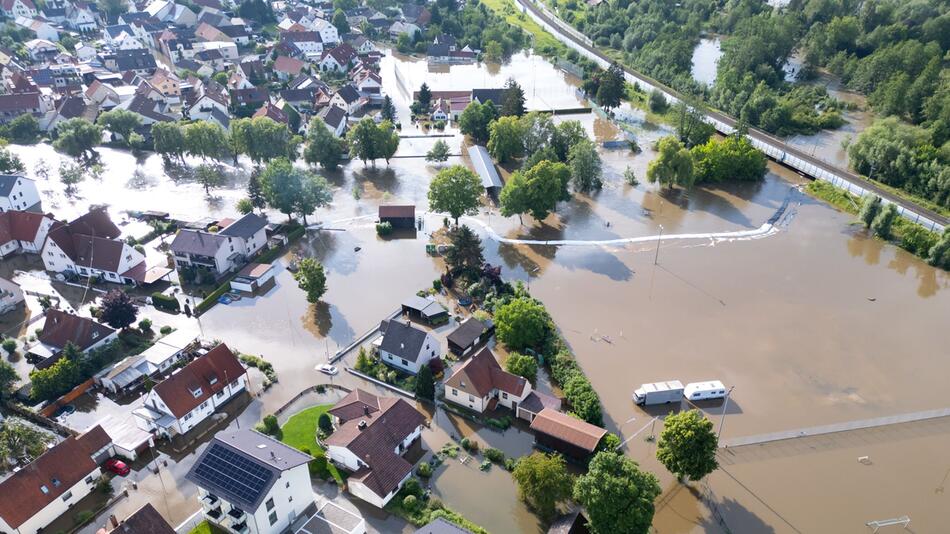Hochwasser in Bayern - Reichertshofen