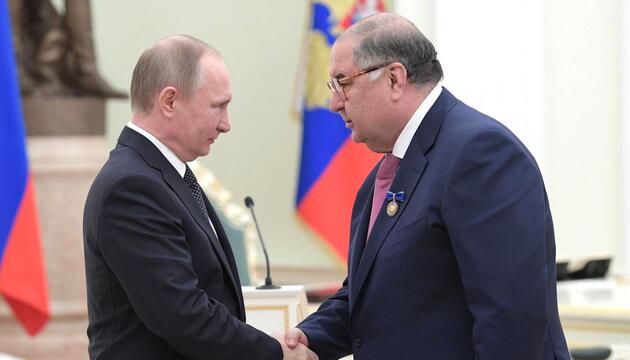 Wladimir Putin und Alischer Usmanow