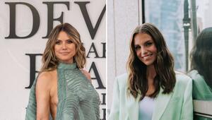 Heidi Klum (l.) scheint ein Fan von Laura Wontorra zu sein.