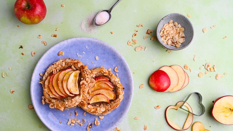 Apfel-Taler mit Haselnusscreme