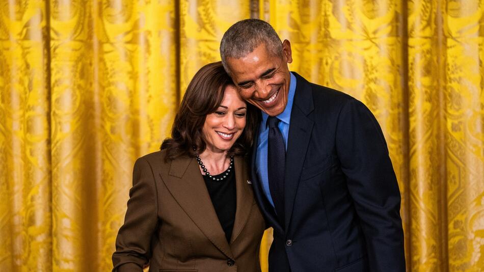 Kamala Harris hat die Unterstützung von Ex-Präsident Barack Obama und dessen Ehefrau Michelle.