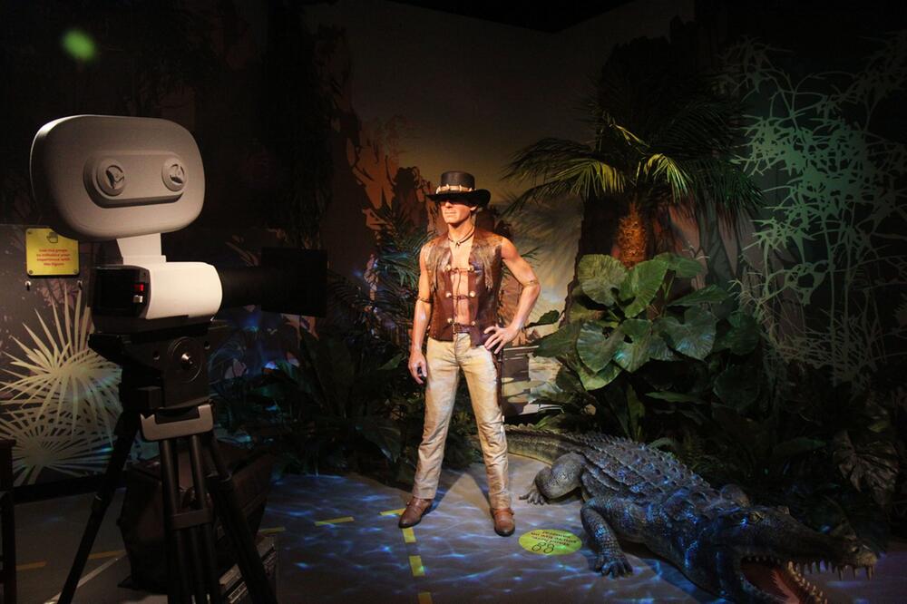 Paul Hogan bei Madamme Tussauds in Sydney