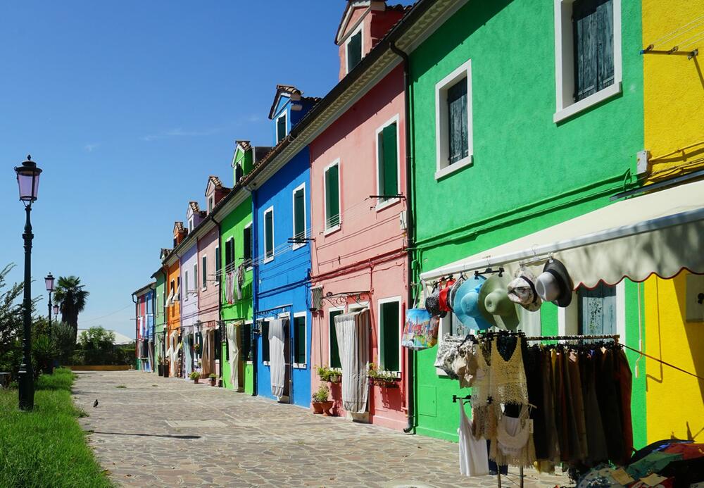 Bunter Häuser in Burano