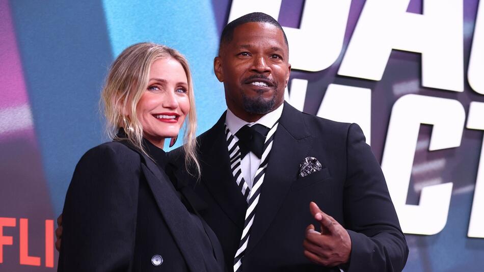 Cameron Diaz und Jamie Foxx bei der Weltpremiere von "Back in Action" in Berlin.