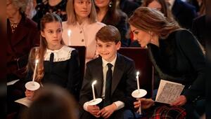 Prinzessin Charlotte, Prinz Louis und die Prinzessin von Wales während des ...