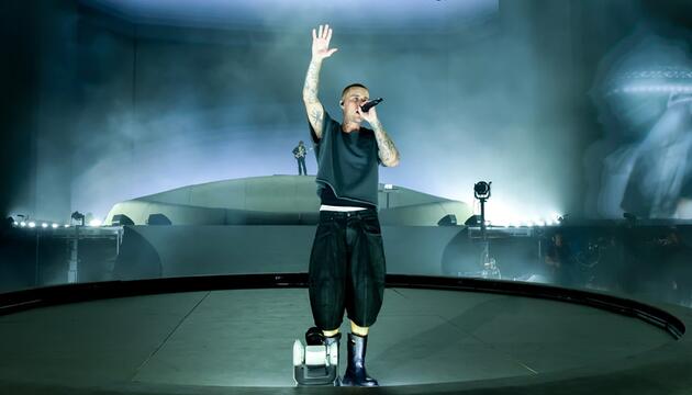 Ohne viel Schnickschnack: Justin Bieber stand am Samstag beim Coachella-Festival auf der Bühne.