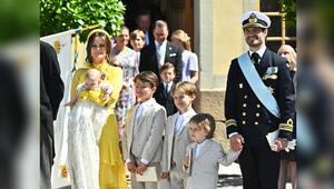 Prinz Carl Philip und Prinzessin Sofia mit ihren vier Kindern.