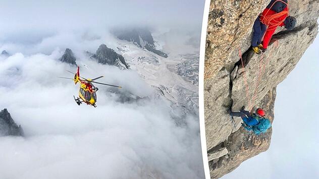 Zwölf Stunden am Seil – Hubschrauber erreicht Bergsteiger in letzter Sekunde