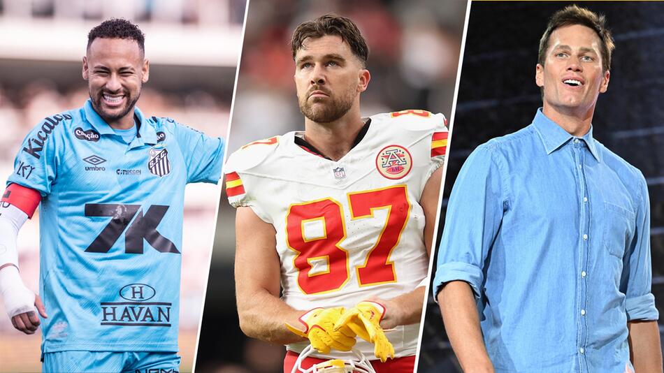 Tom Brady, Travis Kelce und Neymar picture alliance / Sipa USA | A. Behar