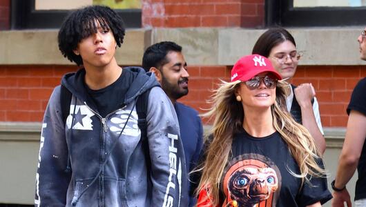 Heidi Klum und Sohn Johan Samuel bei seinem Umzug nach New York.