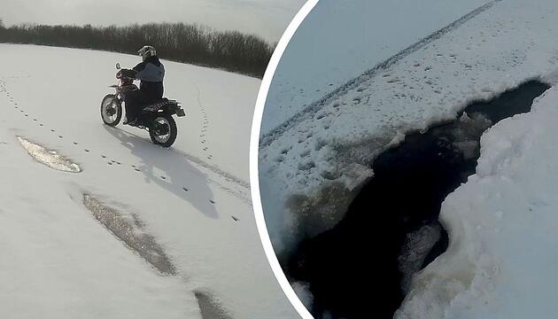 „Bin jetzt Fußgänger“: Motorradfahrer versinkt im See