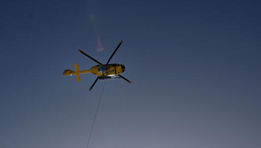 Die Leiche der Verunglückten wurde mit dem Hubschrauber geborgen