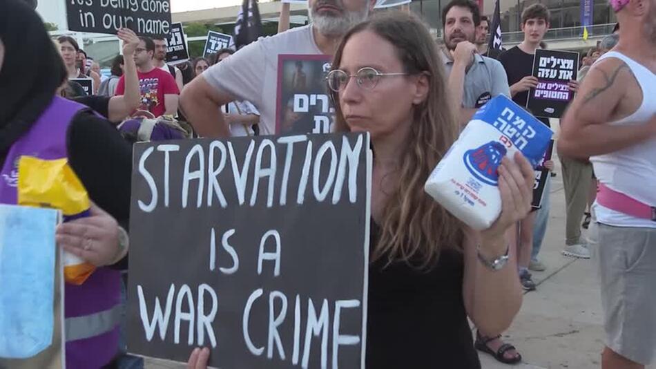 Protest in Israel gegen Krieg und Hunger in Gaza