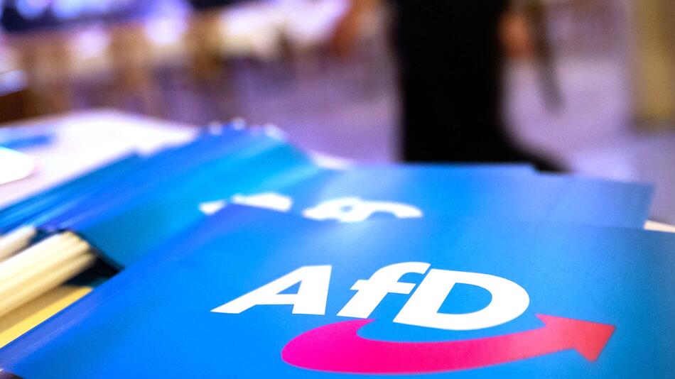 Fahne mit AfD-Logo