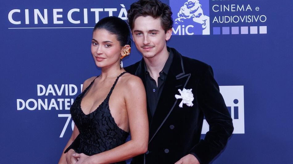 In Italien: Kylie Jenner und Timothée Chalamet beim ihrem ersten Schaulaufen als Paar für die ...