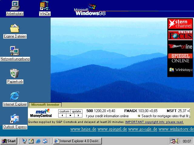 Desktop Windows 98