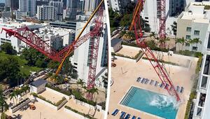 Verdreht: Kranausleger kracht in Swimmingpool von Luxus-Hochhaus in Miami