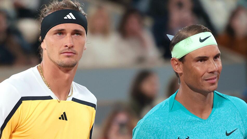 Alexander Zverev (l) und Rafael Nadal (r)