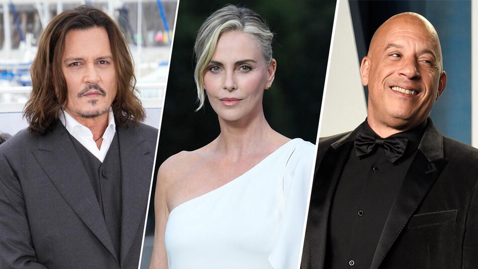 Johnny Depp, Charlize Theron und Vin Diesel