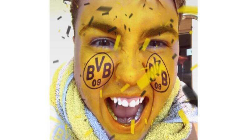 Mario Götze mit BVB-Filter