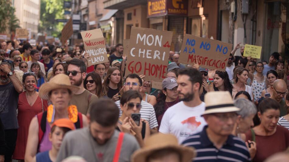 Protest gegen Massentourismus auf Mallorca