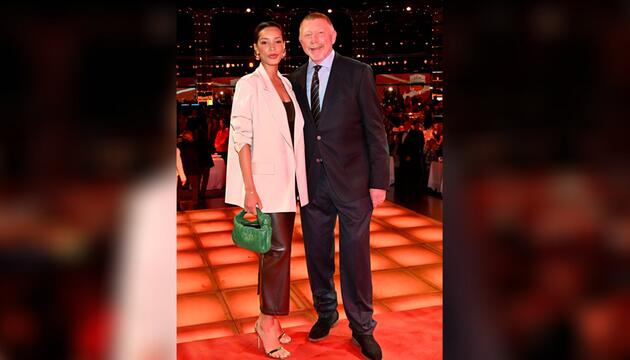 Boris Becker und seine Ehefrau Lilian in Monte-Carlo.