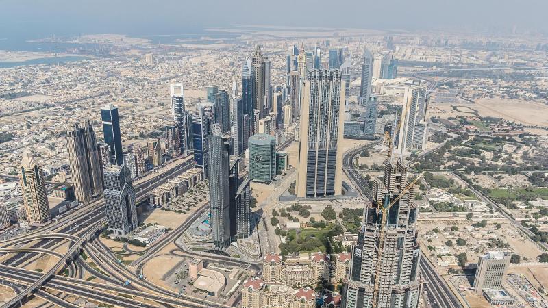 Blick vom Burj Khalifa in Dubai