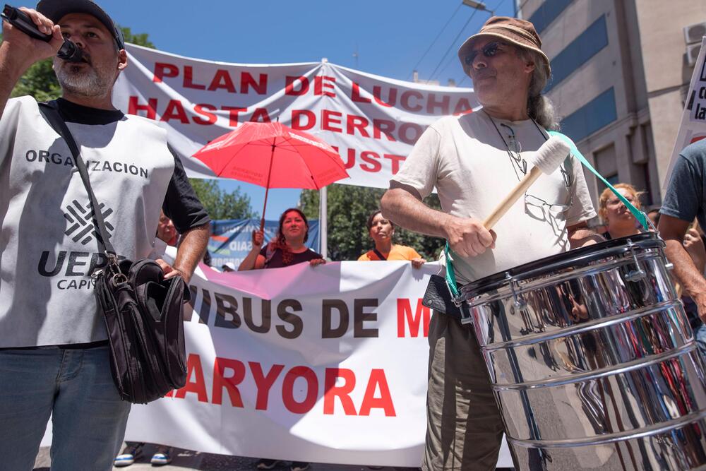 Demonstranten in Buenos Aires