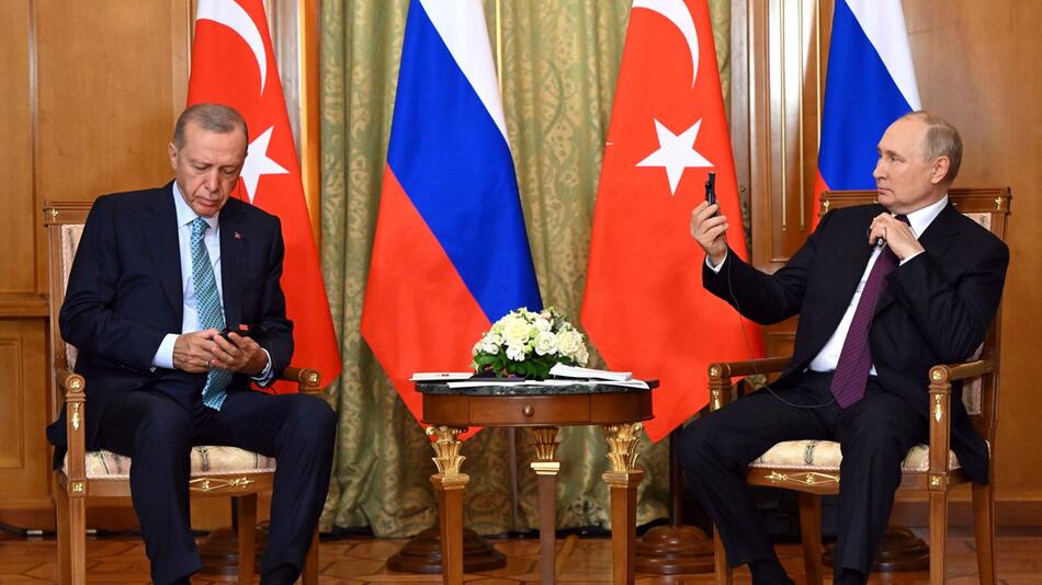 Türkischer Präsident Erdogan und Kremlchef Putin