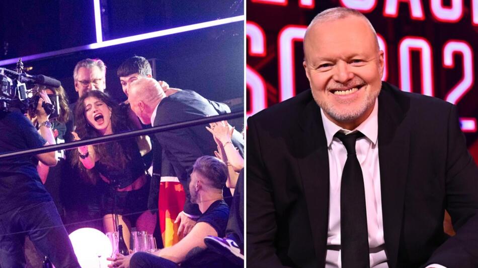 Stefan Raab und seine Schützlinge Abor & Tynna beim ESC-Finale am Samstag in Basel - in der TV ...