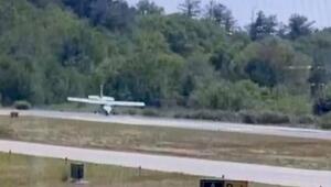 Bugfahrwerk bricht: Cessna kracht bei harter Landung auf Piste in Massachusetts