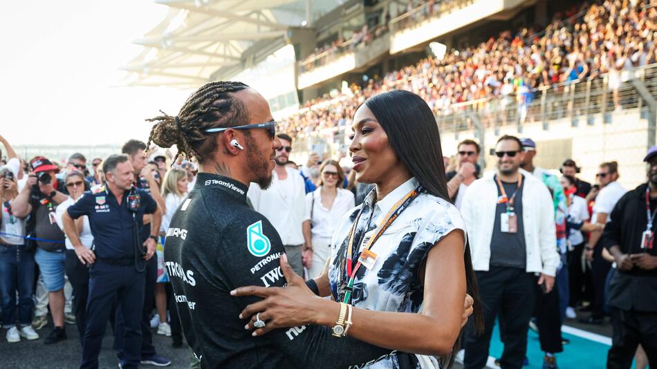 Naomi Campbell und Lewis Hamilton