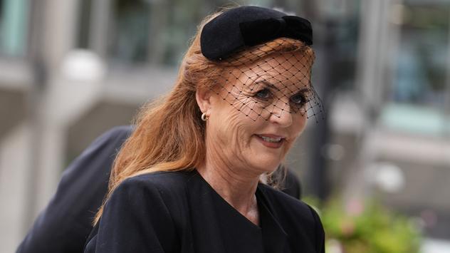 Sarah Ferguson, hier bei einer Beerdigung im Jahr 2025.