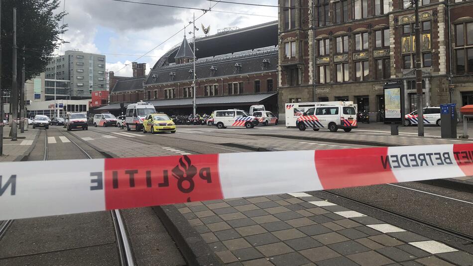 Polizeieinsatz am Bahnhof von Amsterdam