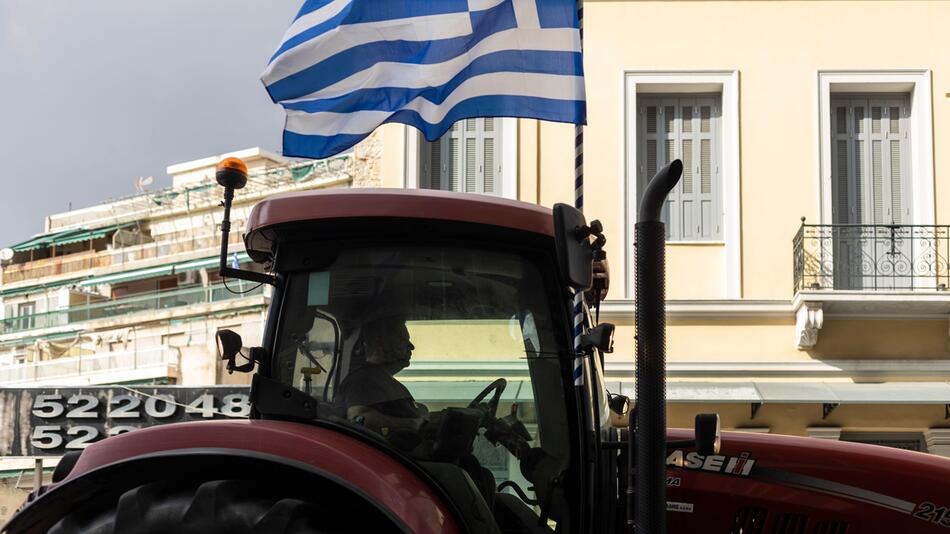 Landwirte protestieren in Athen (Symbolbild)