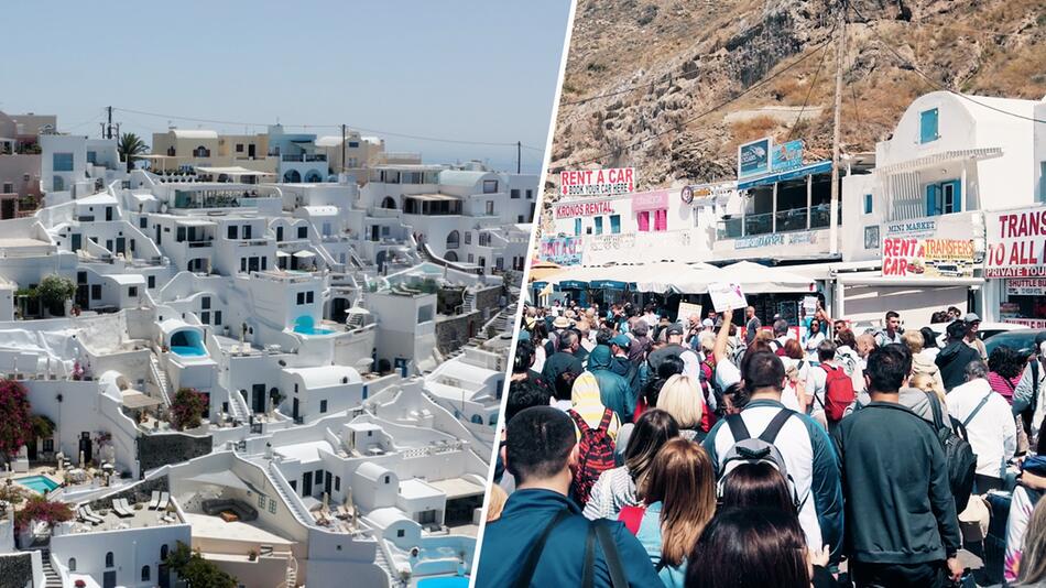 Wegen Massentourismus: Bürgermeister ruft Lockdown für Anwohner auf Santorini aus