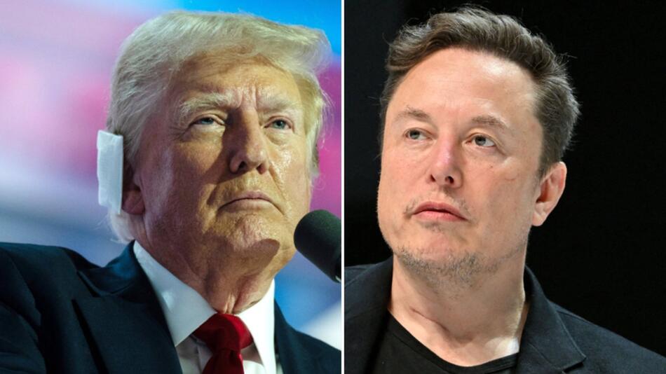 Politisch offensichtlich auf einer Linie: Donald Trump und Elon Musk.