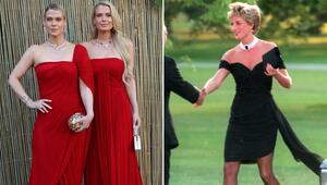 Lady Amelia und Lady Eliza Spencer in Knallrot bei der Serpentine Gallery Summer Party in London.