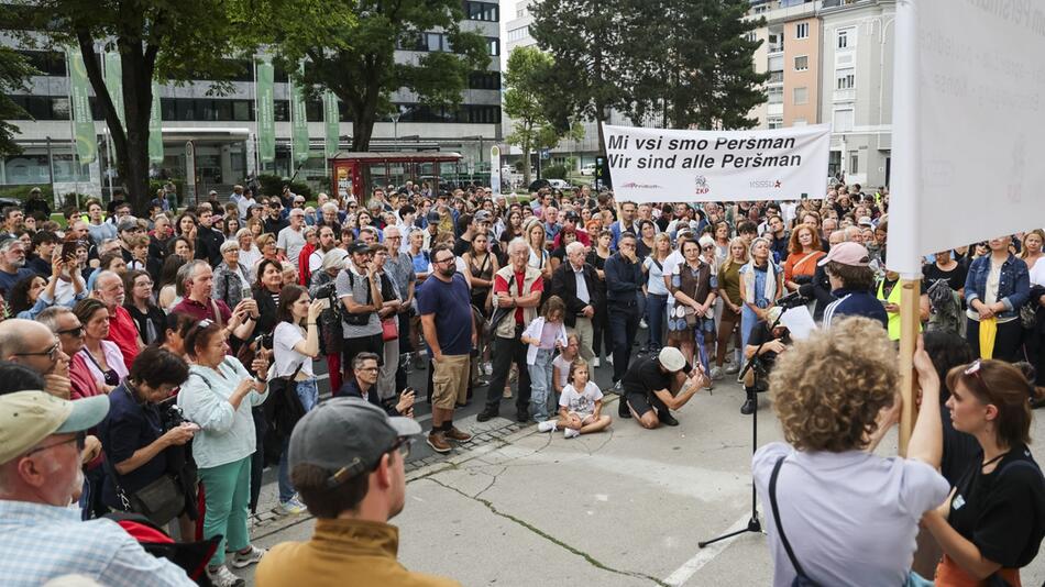 Demonstranten in Klagenfurt